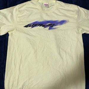 Supreme wind tee bright yellow/purple size medium